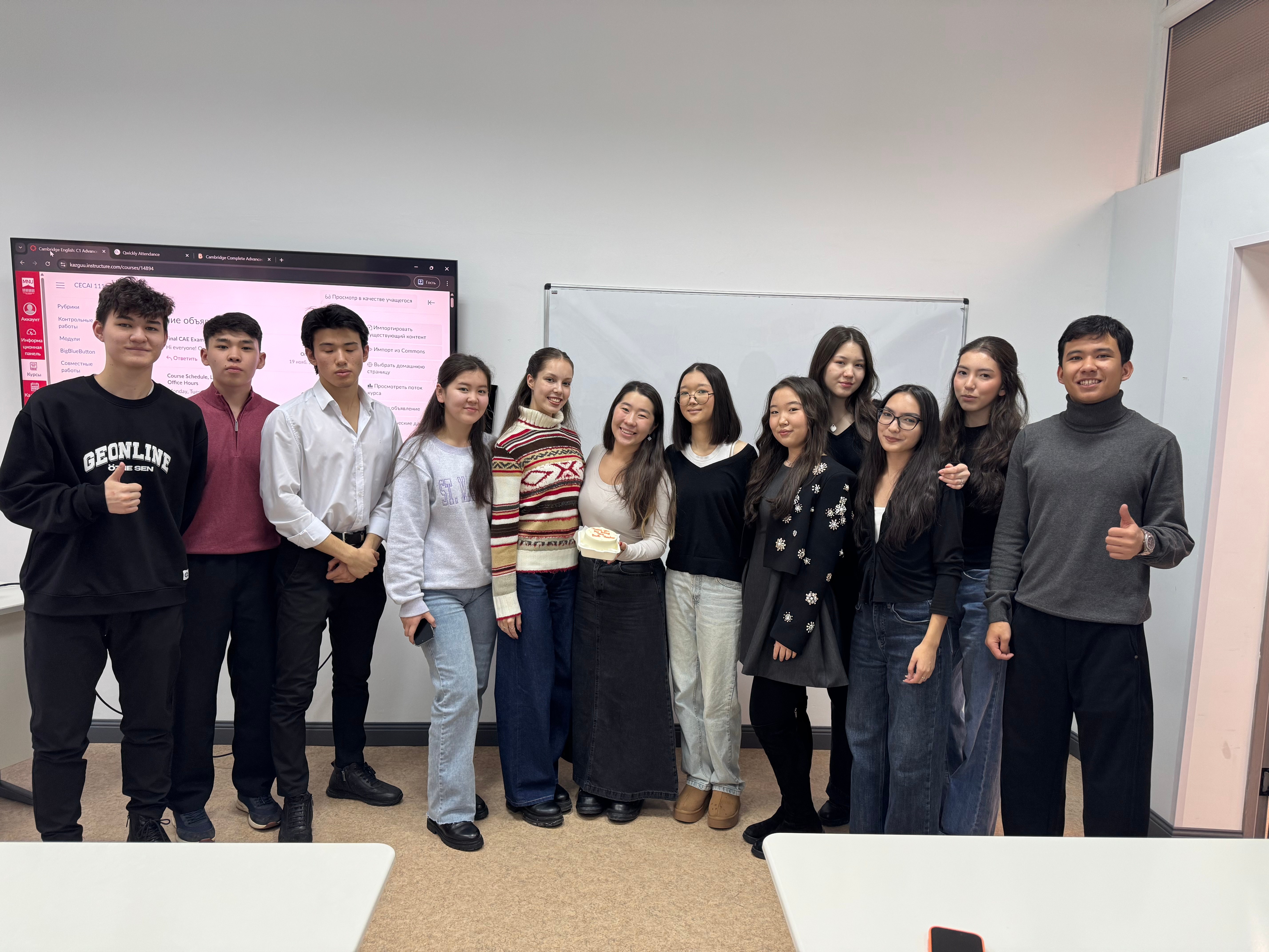End-of-course celebration with students